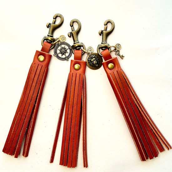 Heaven Inspired Leather Tassel Keychain