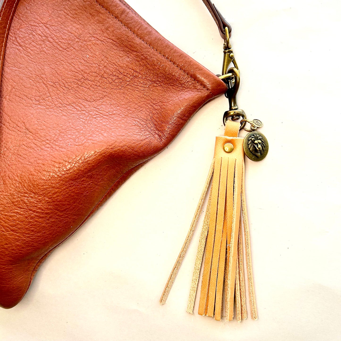 Heaven Inspired Leather Tassel Keychain