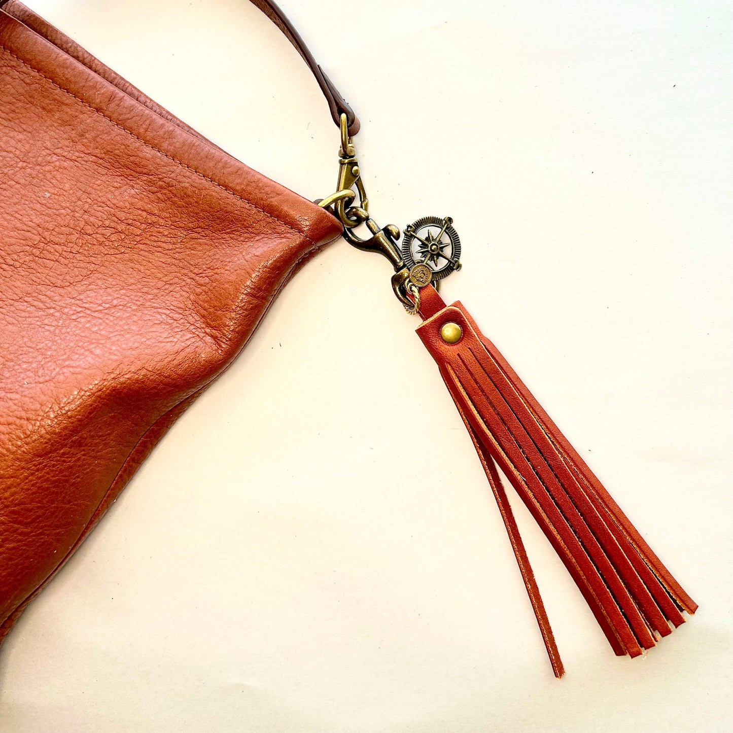 Heaven Inspired Leather Tassel Keychain