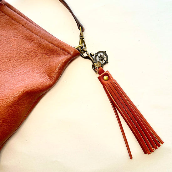 Heaven Inspired Leather Tassel Keychain