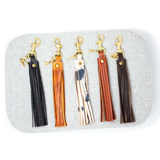 Heaven Inspired Leather Tassel Keychain