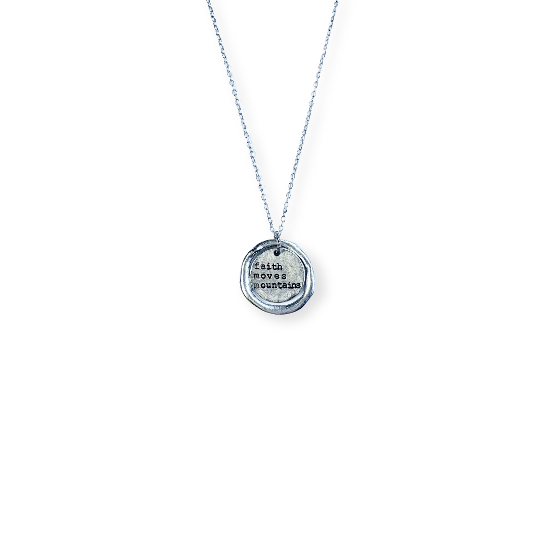 Faith Moves Mountains Halo Necklace