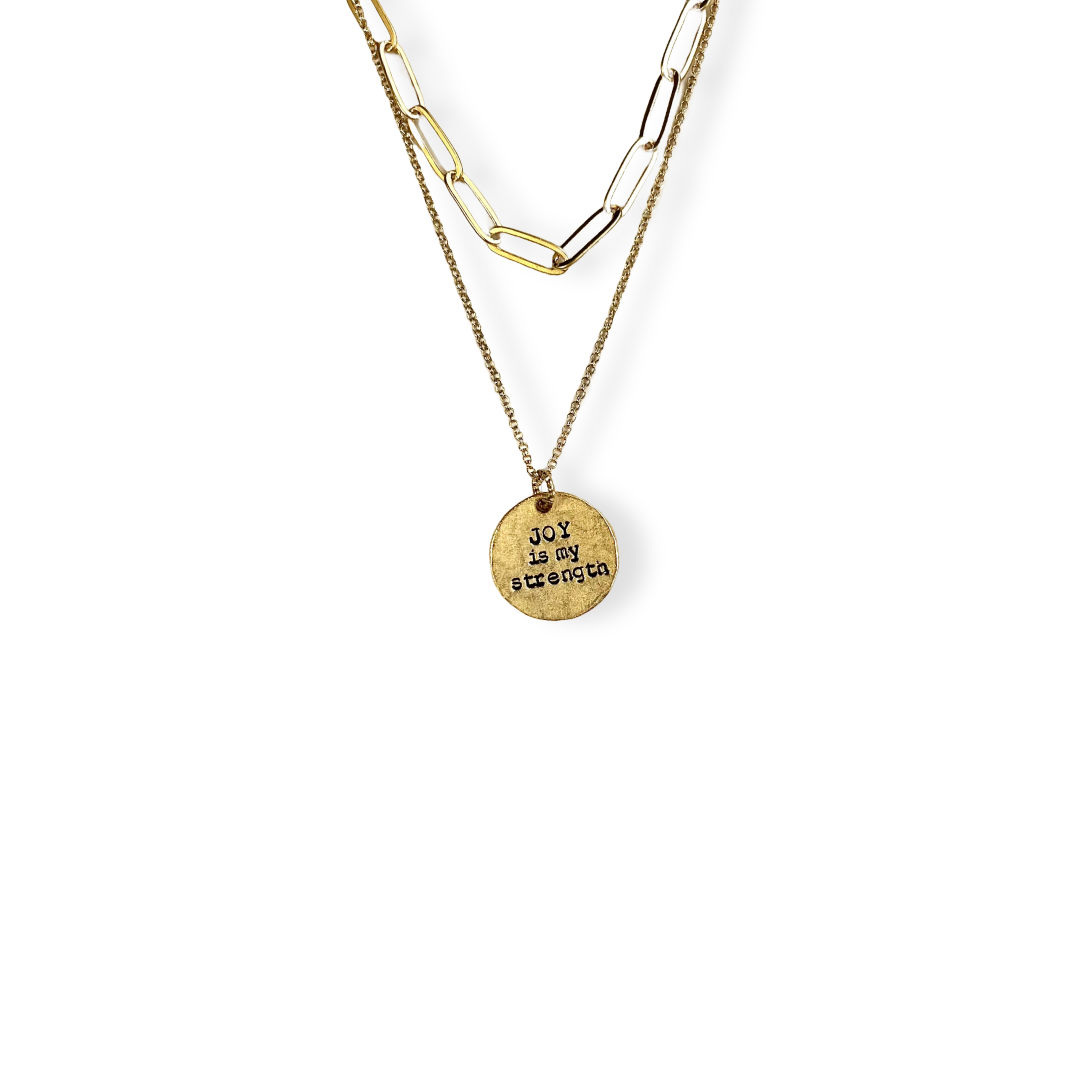 Joy Is My Strength Layered Necklace