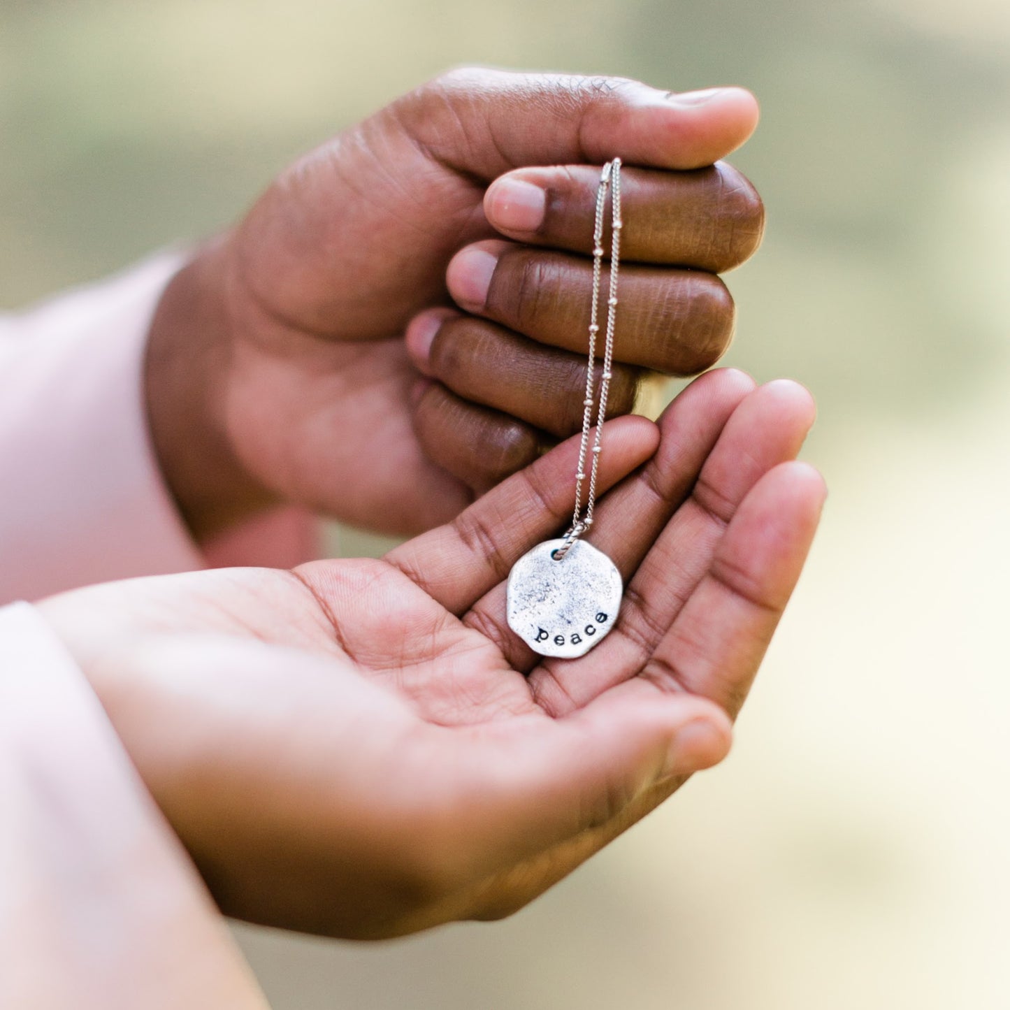 Heaven Inspired Damascus Necklace - Silver