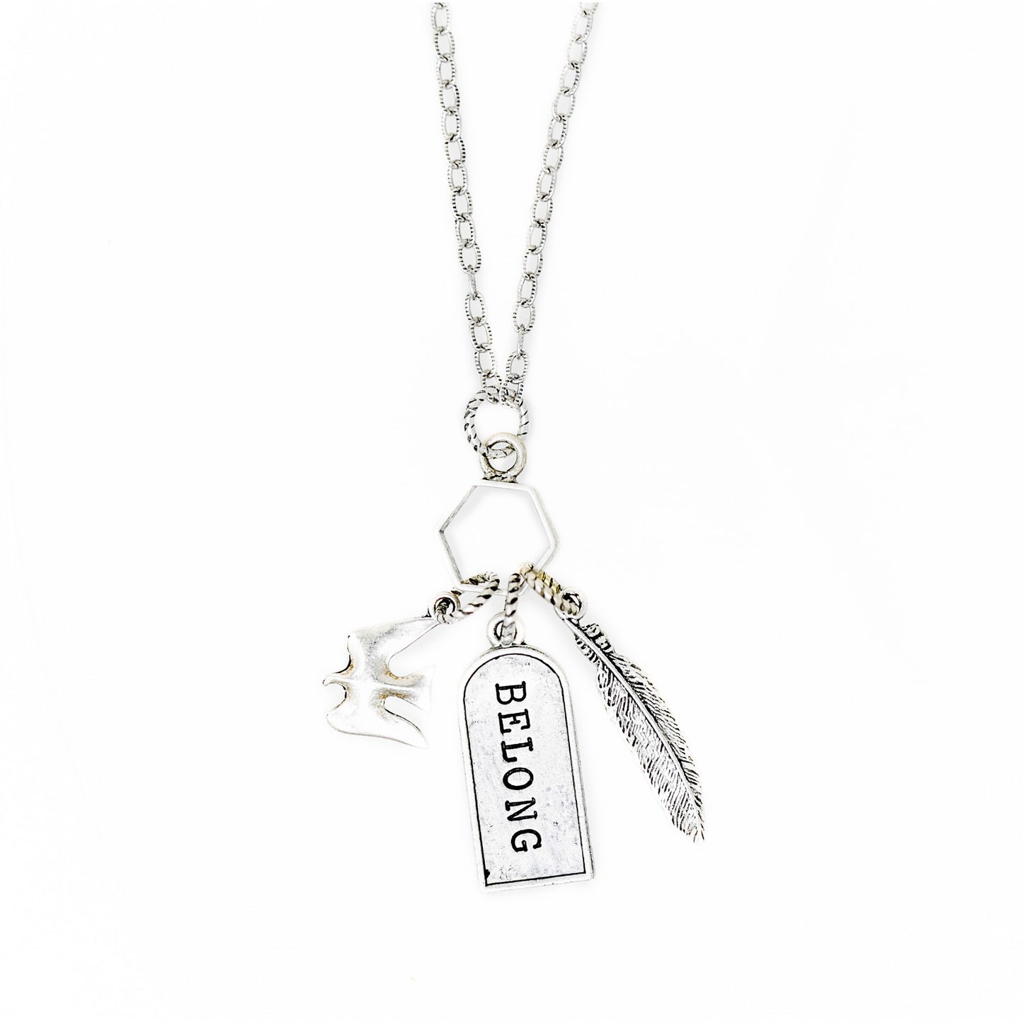 Heaven Inspired Mizpah Necklace - Silver