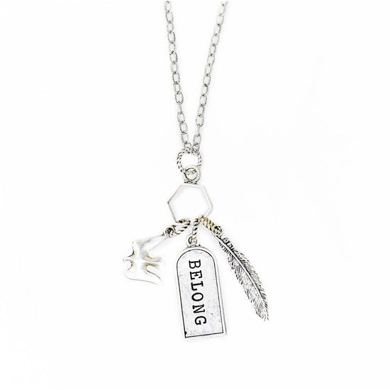 Heaven Inspired Mizpah Necklace - Silver