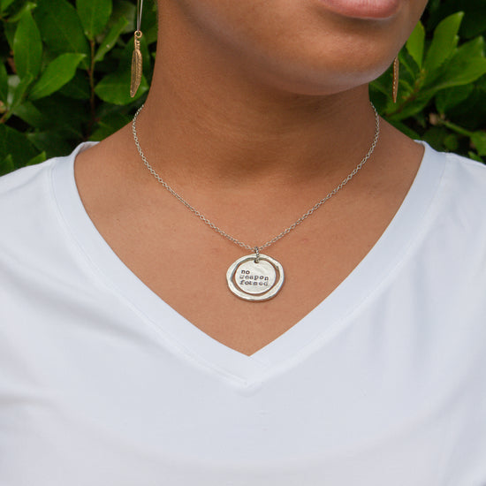 No Weapon Formed Halo Necklace