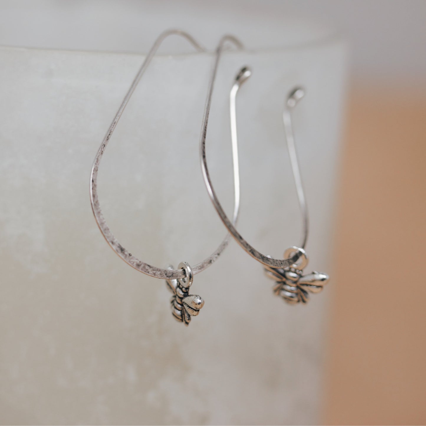 Heaven Inspired Charm Earrings - Silver